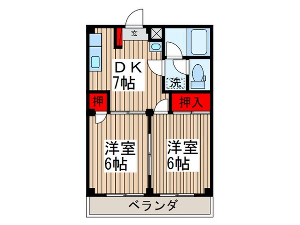 コ－ポ・キャピタル２の物件間取画像